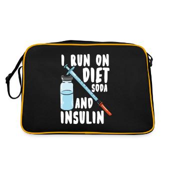 Diabetes insulin diabetics - Retro Bag - black/gold - Back