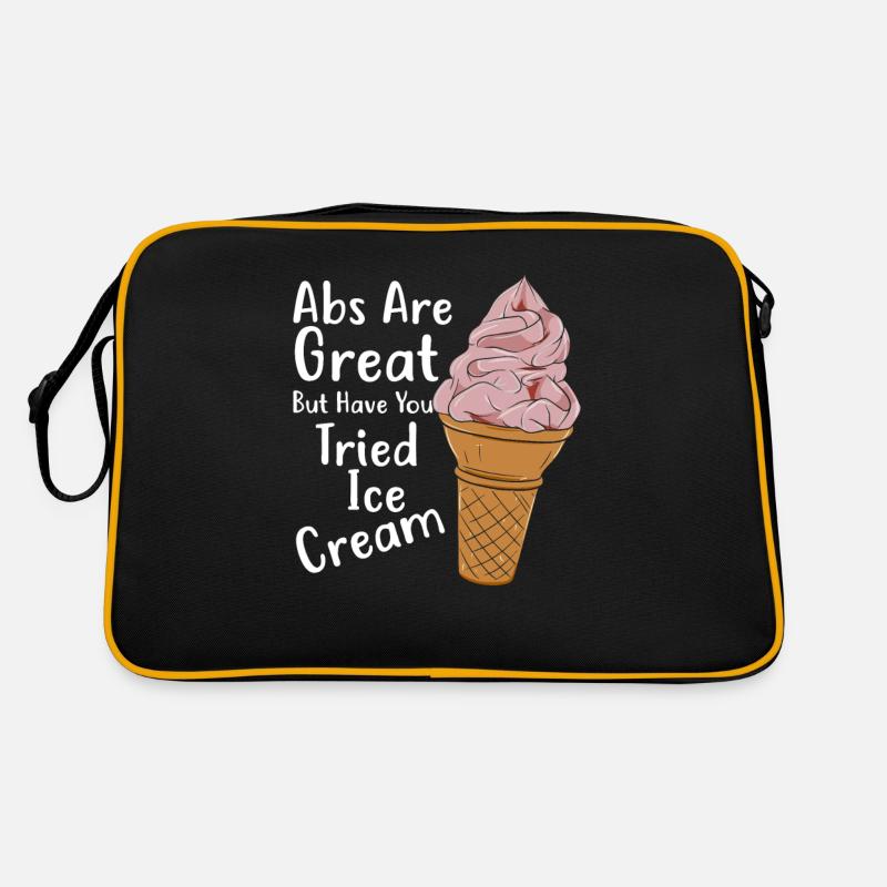 Crème glacée Cornet de glace Muscles abdominaux Camion de crème glacée Sac Retro