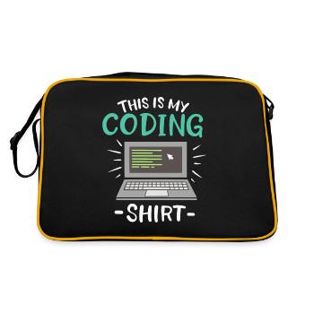 This is my Coding Shirt Coder - Retro Bag - black/gold - Back