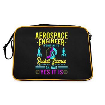 Luft- Und Raumfahrtingenieur Es Ist Wie - Retro Tasche - Schwarz/Gold - Hinten
