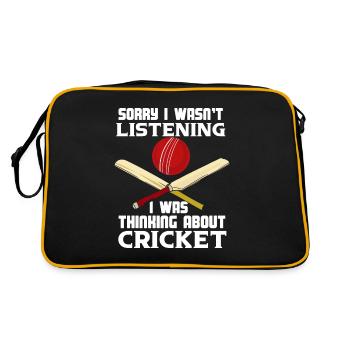 I thought of cricket - Retro Bag - black/gold - Back