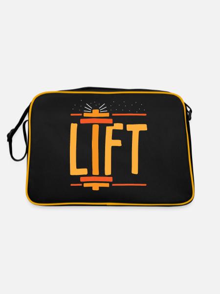 Lift Weightlifting Weightlifting Gym Workout - Retro Bag - black/gold - Back