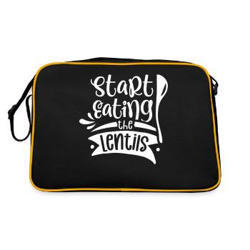 Start eating the lentils Lentil Lentil Soup - Retro Bag - black/gold - Back