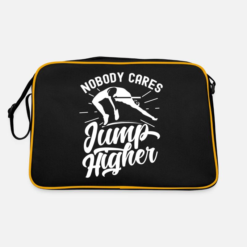 Nobody cares Jumping Higher High Jump Retro Bag