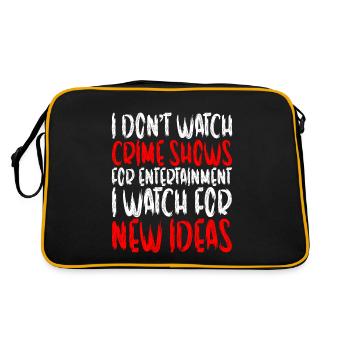 Je ne regarde pas d’émissions criminelles pour le divertissement - Sac Retro - noir/or - Dos