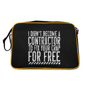 I didn't become a contractor to fix your crap 3 - Retro Bag - black/gold - Back