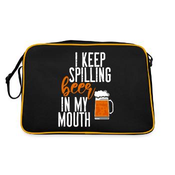 I Keep Spilling Beer In My Mouth 2 - Retro Bag - black/gold - Back