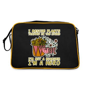 I Rescue Plants Trapped In The Store 4 - Retro Bag - black/gold - Back