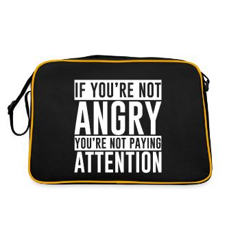 If You're Not Angry, You're Not Paying Attention 2 - Retro Bag - black/gold - Back