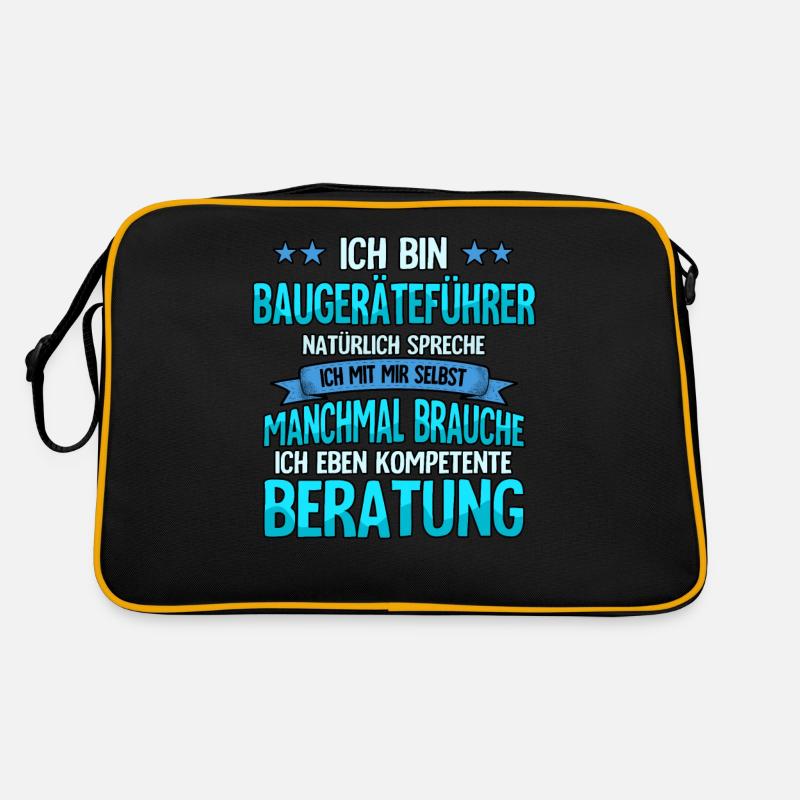 Baugeräteführer Retro Tasche