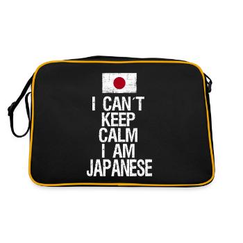 Je ne peux pas rester calme Je suis japonais - Sac Retro - noir/or - Dos