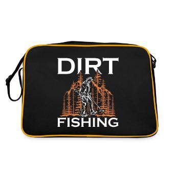 Metal Detecting Dirt Fishing Treasures Detectorist - Retro Tasche - Schwarz/Gold - Hinten
