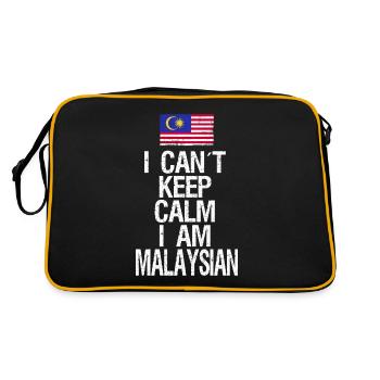 Je n’arrive pas à garder mon calme, je suis malaisien - Sac Retro - noir/or - Dos