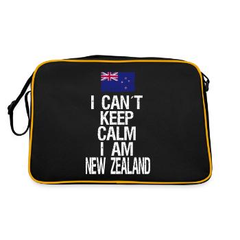 Je ne peux pas rester calme Je suis Néo-Zélandais - Sac Retro - noir/or - Dos