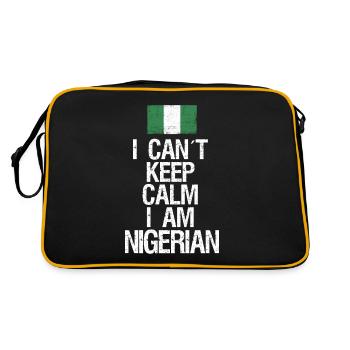 Je ne peux pas rester calme Je suis nigérian - Sac Retro - noir/or - Dos