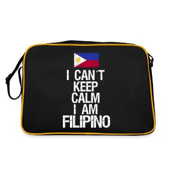 Je ne peux pas rester calme Je suis philippin - Sac Retro - noir/or - Dos