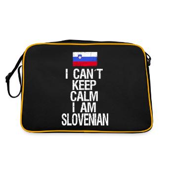 Je ne peux pas rester calme Je suis slovène - Sac Retro - noir/or - Dos