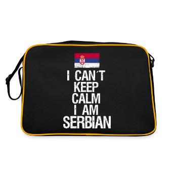 Je ne peux pas garder mon calme Je suis la Serbie - Sac Retro - noir/or - Dos