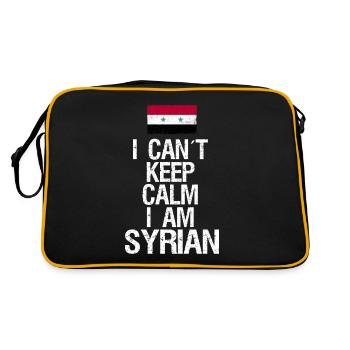 Je ne peux pas rester calme Je suis syrien - Sac Retro - noir/or - Dos