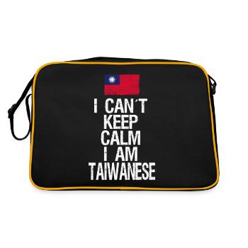 Je ne peux pas rester calme Je suis taïwanais - Sac Retro - noir/or - Dos