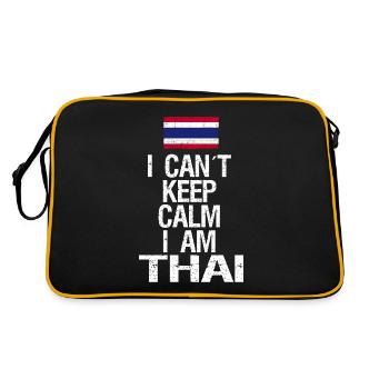 Je ne peux pas rester calme Je suis thaïlandais - Sac Retro - noir/or - Dos