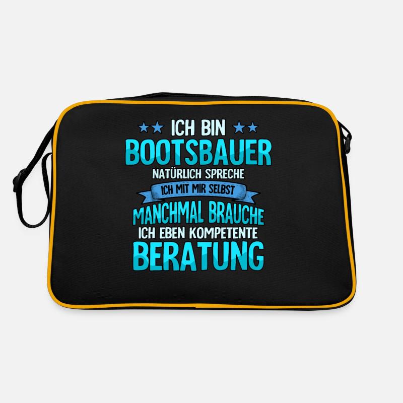 Bootsbauer - Retro Tasche - Schwarz/Gold