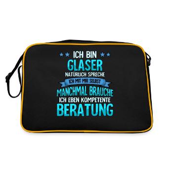Glaser - Retro Tasche - Schwarz/Gold - Hinten