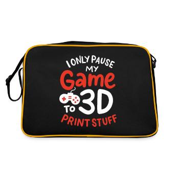 I'm pausing my game to 3D print stuff - Retro Bag - black/gold - Back