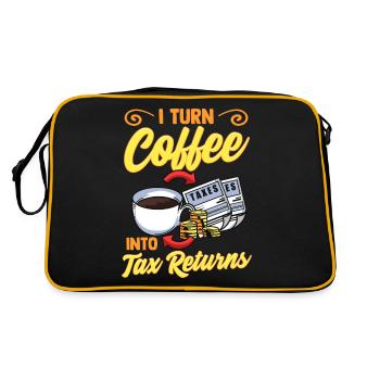 Café aux impôts Conseiller fiscal Comptable - Sac Retro - noir/or - Dos