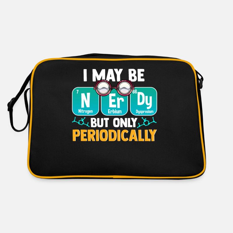 Nerd periodic table - Retro Bag - black/gold