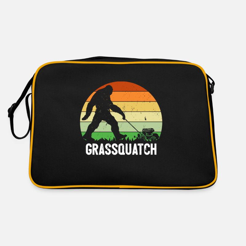 Grassquatch Bigfoot Retro Sasquatch Lawn Mower Mower Retro Bag