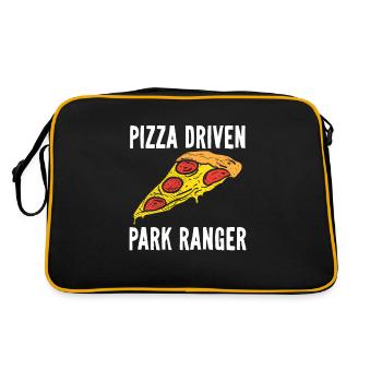 Pizza Driven Park Ranger Wildlife Officer Game Wa - Retro Bag - black/gold - Back