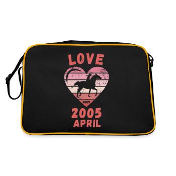 Love Horse Riding Birthday Avril 2005 - Sac Retro - noir/or - Dos