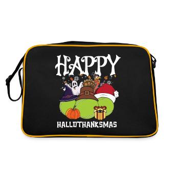 Hallothanksmas Tennis Halloween Noël - Sac Retro - noir/or - Dos