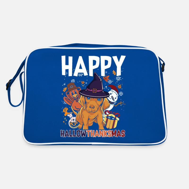 Hallothanksmas Teckel Halloween Noël Sac Retro