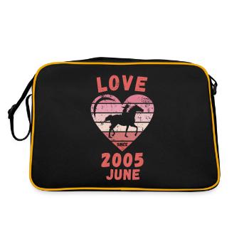 Love Horse Riding Birthday Juin 2005 - Sac Retro - noir/or - Dos