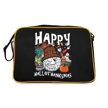 Hallothanksmas Golf Halloween Noël - Sac Retro - noir/or - Dos