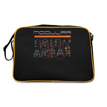 Vintage Modular Synthesizer Analog Audio Engineer - Retro Bag - black/gold - Back