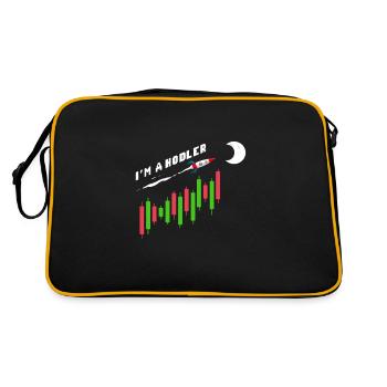 I'm A Hodler Cryptocurrency Crypto - Retro Tasche - Schwarz/Gold - Hinten