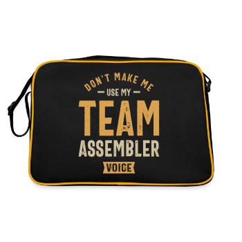 Team Assembler Job Occupation Birthday Worker - Retro Bag - black/gold - Back