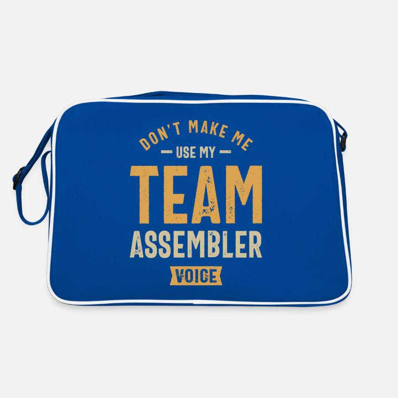 Team Assembler Job Beruf Geburtstagsarbeiter Retro Tasche
