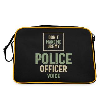 Police Officer Job Occupation Birthday Worker - Retro Bag - black/gold - Back