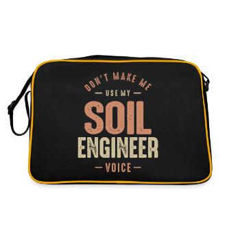 Soil Engineer Job Occupation Birthday Worker - Retro Bag - black/gold - Back