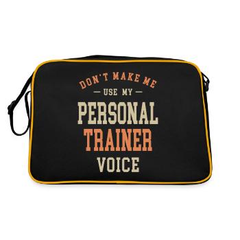 Personal Trainer Job Occupation Birthday Worker - Retro Bag - black/gold - Back