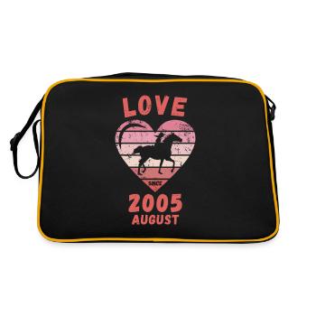 Love Horse Riding Birthday Août 2005 - Sac Retro - noir/or - Dos