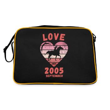 Love Horse Riding Birthday Septembre 2005 - Sac Retro - noir/or - Dos