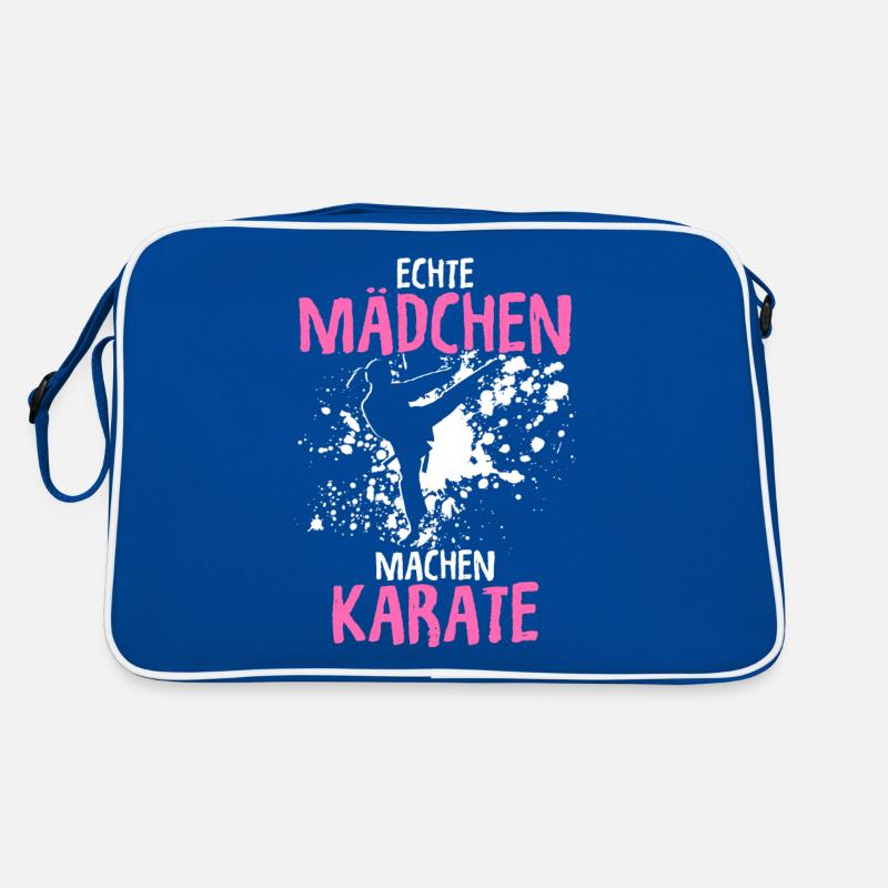Echte Mädchen Machen Karate Kampfsport Karate Spru Retro Tasche