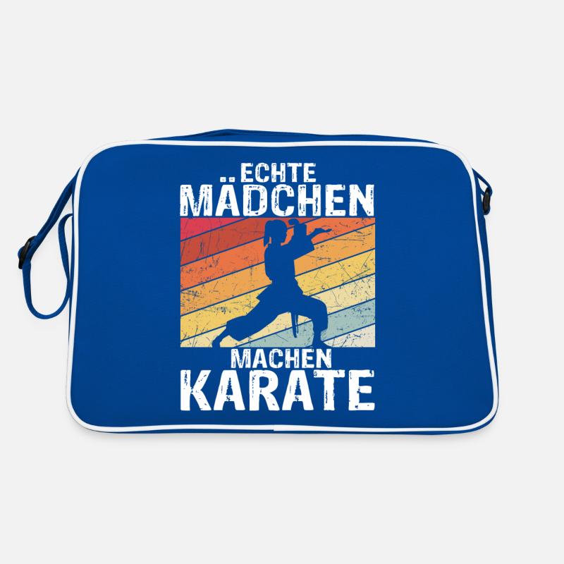 Echte Mädchen Machen Karate Kampfsport Karate Spru Retro Tasche