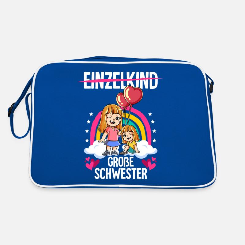 Ich werde Große Schwester Mädchen Retro Tasche