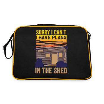 I can't I have plans in the shed sorry - Retro Bag - black/gold - Back